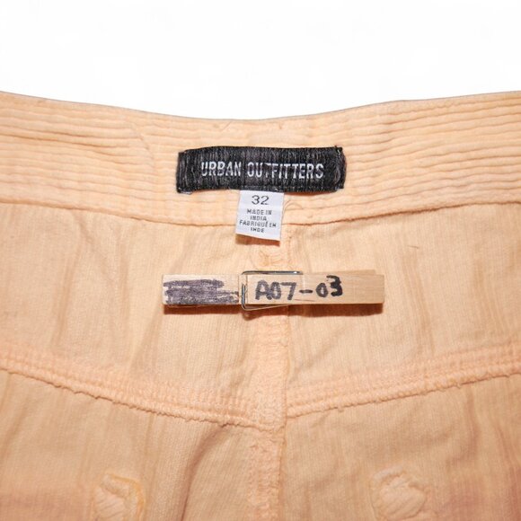 NEW Urban Outfitters Corduroy Shorts Mens Orange Creamsicle Cut Off Skater Short - Picture 10 of 10